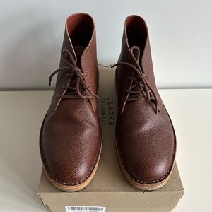 Clarks Dark Brown Leather Chukka Boots